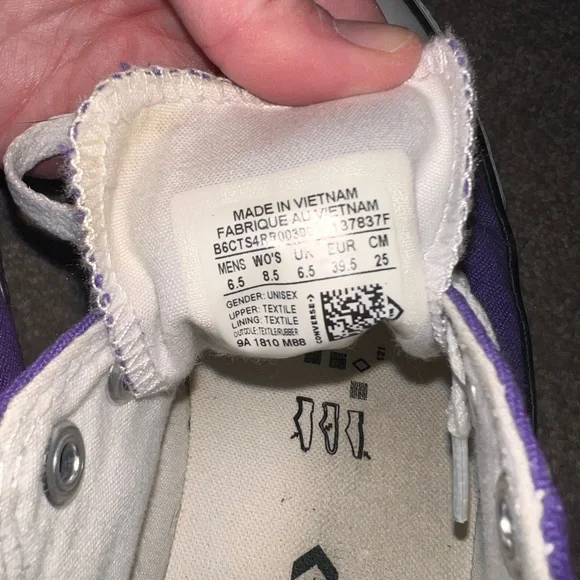 Converse Purple Canvas Sneakers - Picture 4 of 4